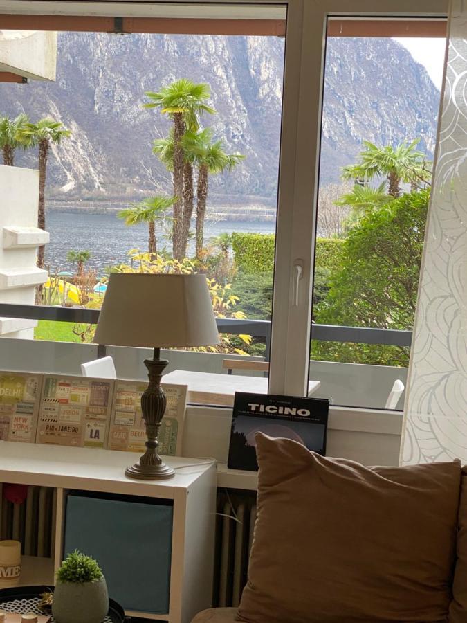 Apartamento Holiday On The Lake Lugano 2 Bissone Exterior foto