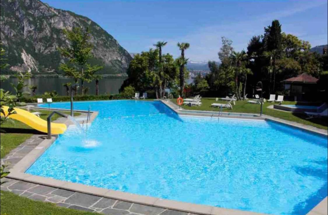 Apartamento Holiday On The Lake Lugano 2 Bissone Exterior foto