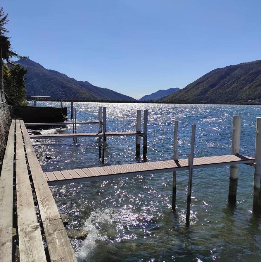 Apartamento Holiday On The Lake Lugano 2 Bissone Exterior foto